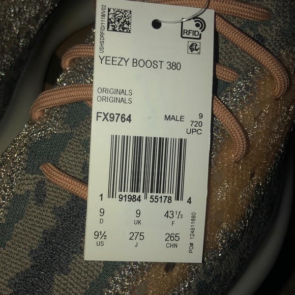 YEEZY 380 MIST 9.5